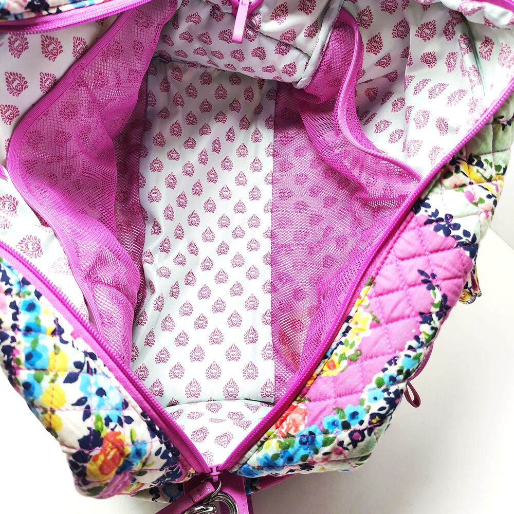 Vera Bradley Weekender Travel Bag Quilted Wildflower Paisley Crossbody - Picture 11 of 13